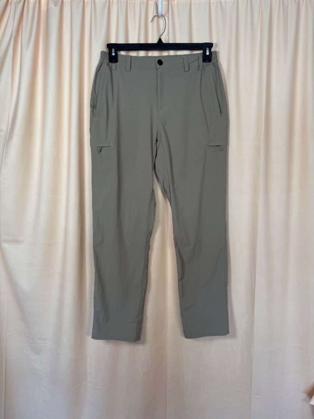 MIER Womens Khaki Cargo Pants Elastic Waist Size 10 Lightweight Hiking Gorpcore
